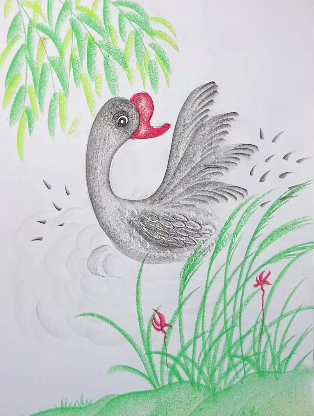 咏鹅的画法