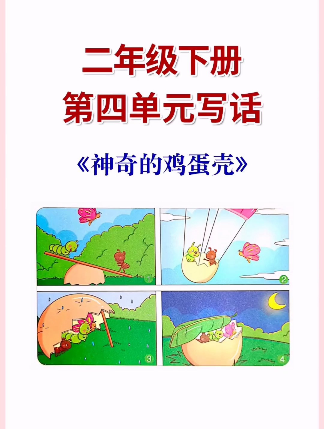 二年级语文下册《神奇的鸡蛋壳》7篇分范文 看图写话范文