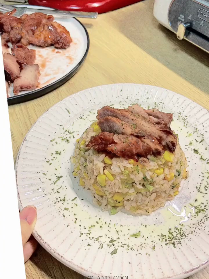 蜜汁叉烧蔬菜饭宅家的乐趣