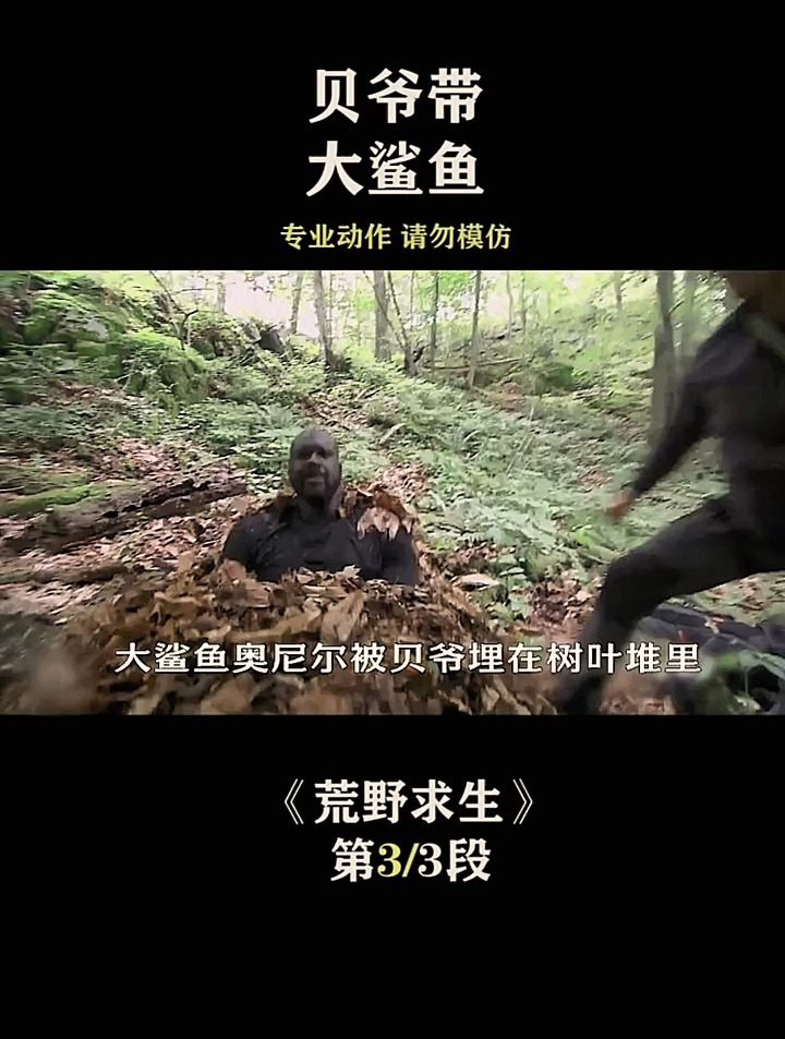 贝爷带大鲨鱼 贝爷 荒野求生