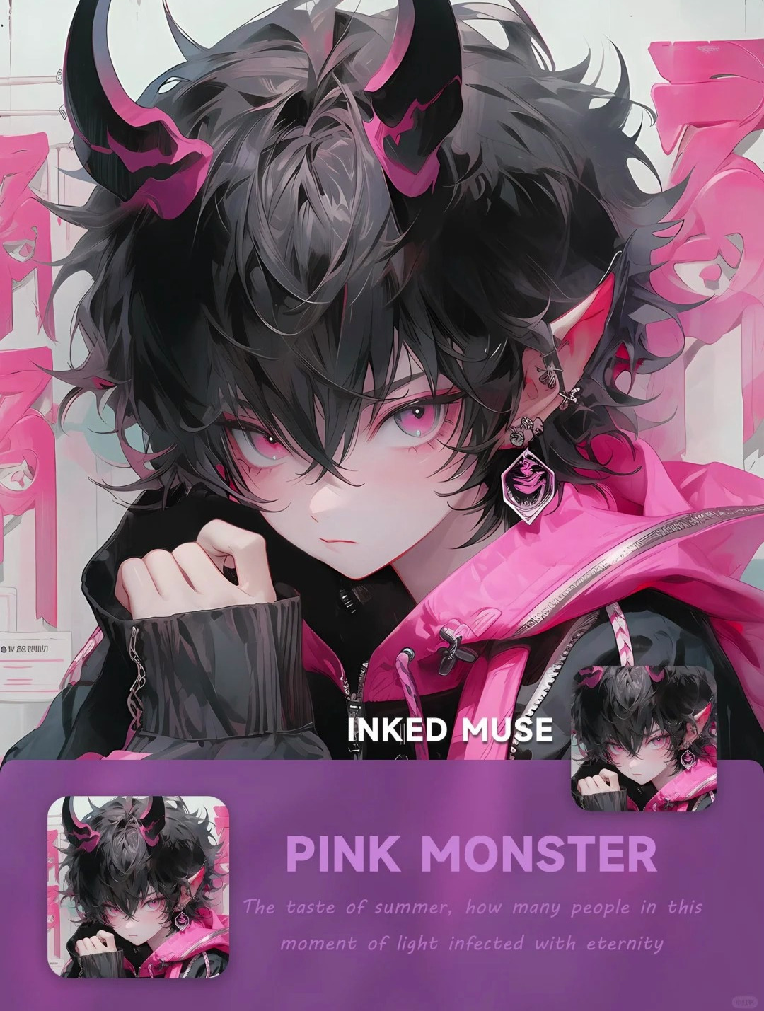 男生头像|粉色妖怪漫画系