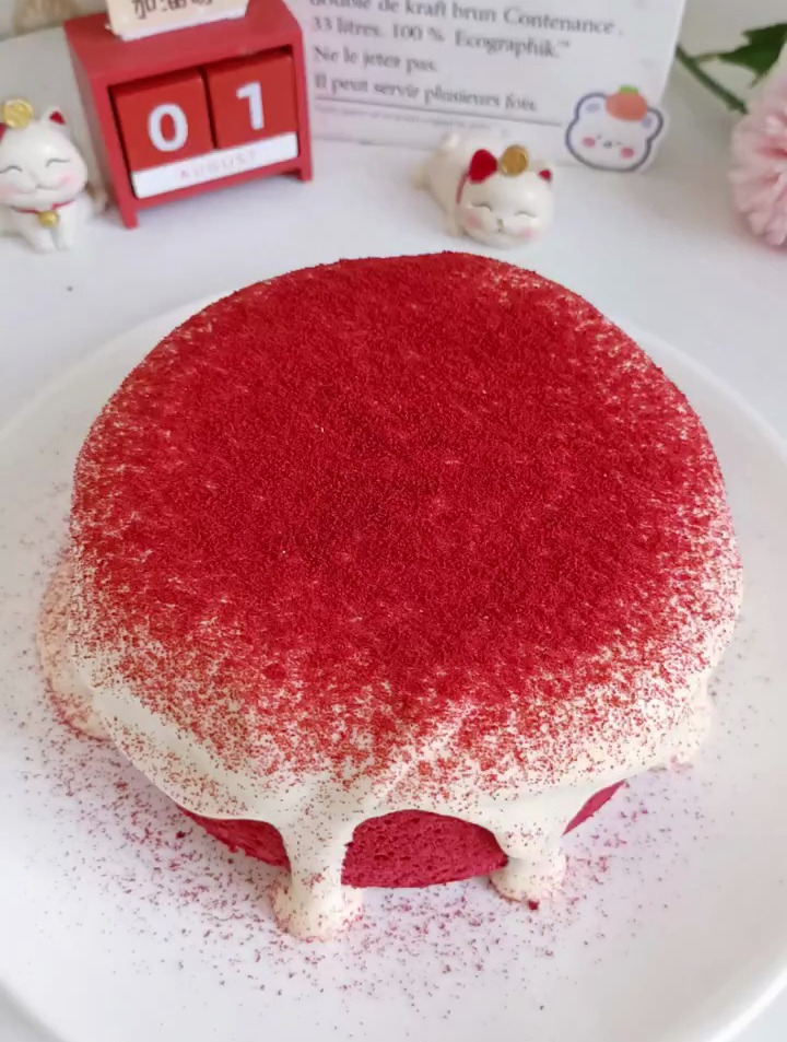 会爆浆的红丝绒蛋糕,做法简单好看又好吃