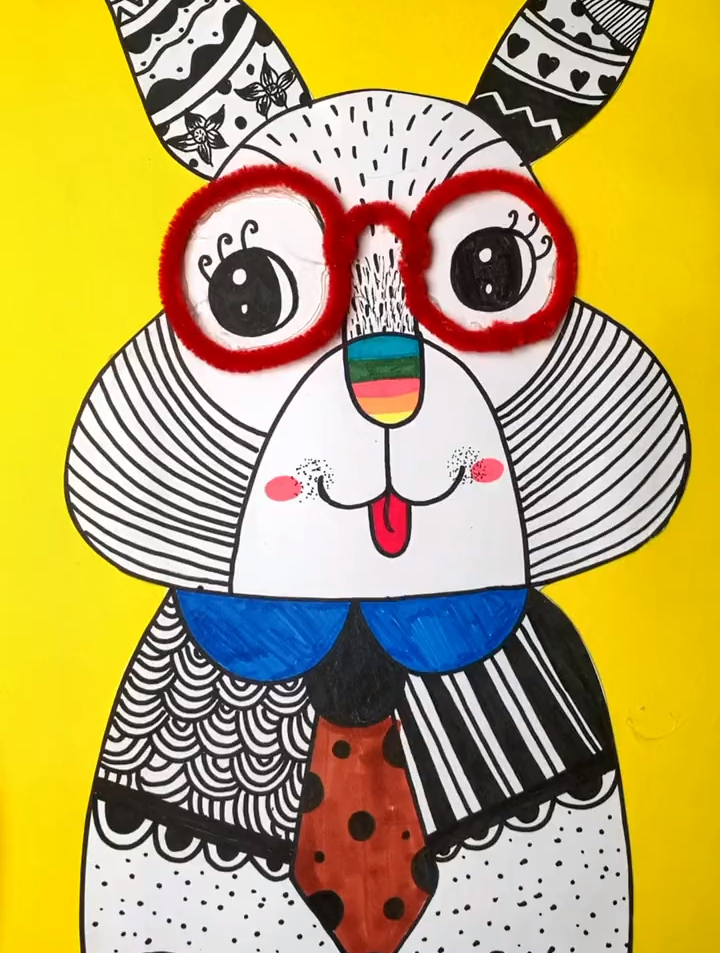 线描画小兔子,一学就会