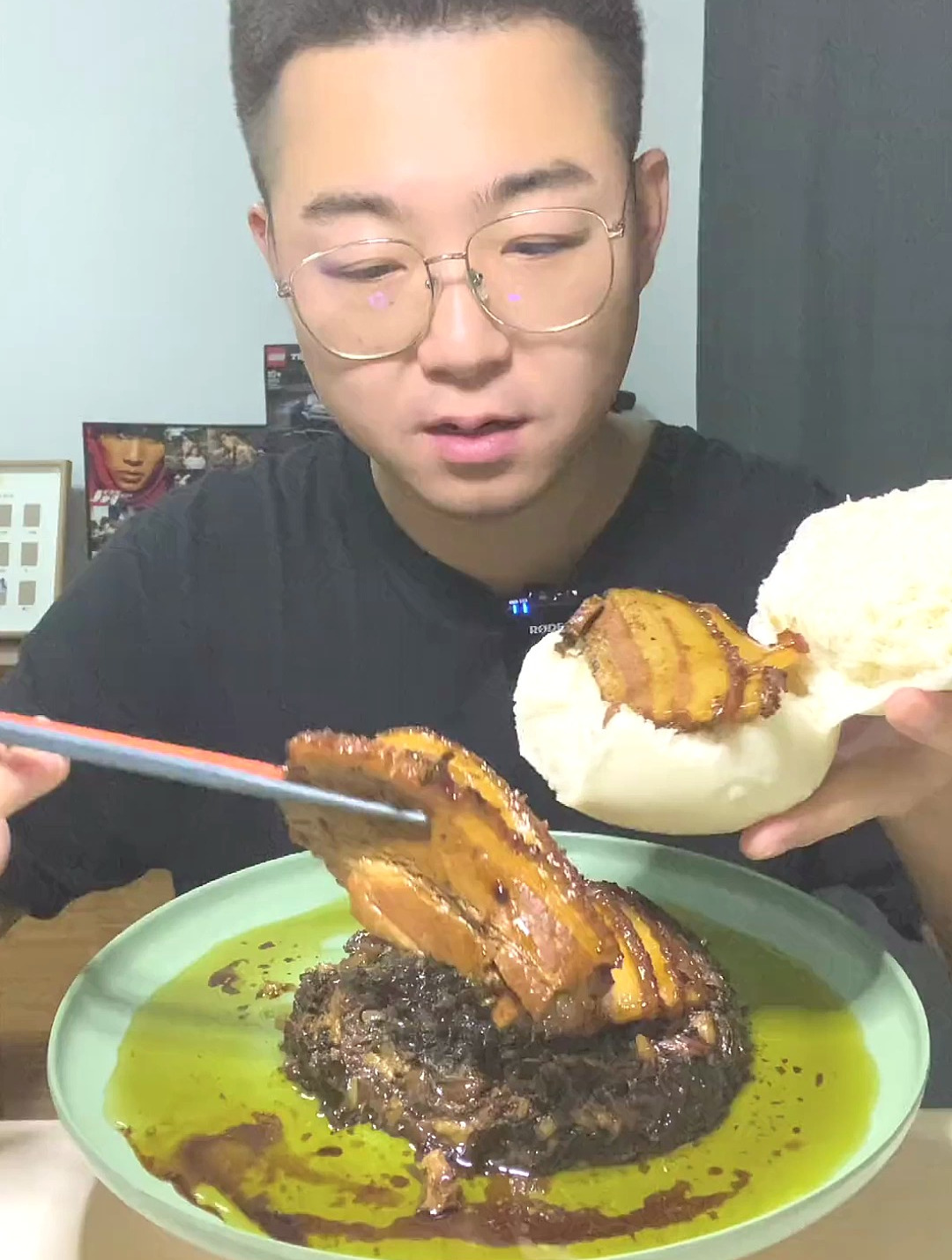 梅菜扣肉太下饭啦!馒头买少了 梅菜扣肉 亚洲醋王
