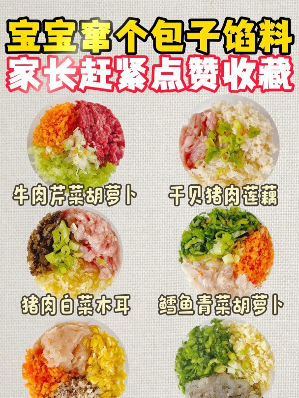 孩子窜个包子馅料配方来了~