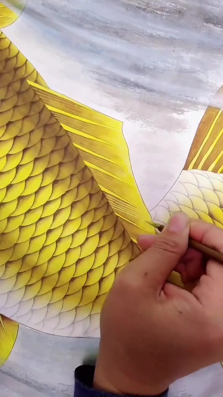 画一副《鱼跃龙门》祝即将考试的你,鱼跃龙门,金榜题名