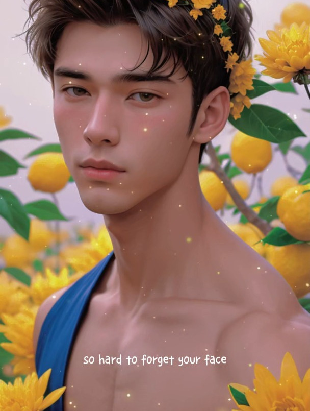 黄色花海中的男孩 男生壁纸