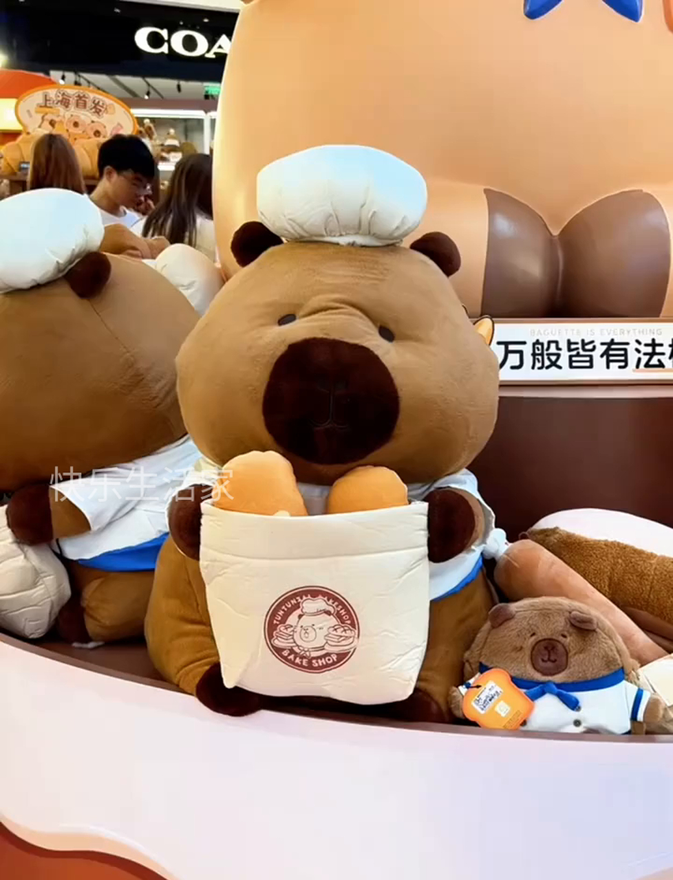 豚豚崽周边做成这样好离谱…消费观崩塌了…炒鸡萌的卡皮巴拉变身各种美味面包!不仅有吐司,菠萝