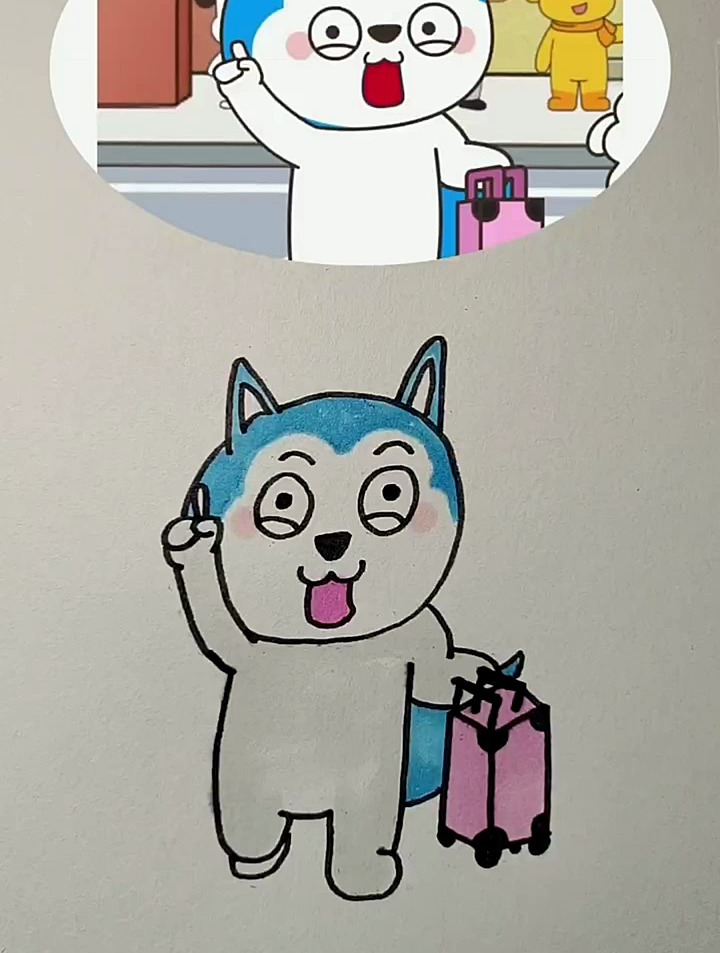 看动画学画画,素材来源于网络