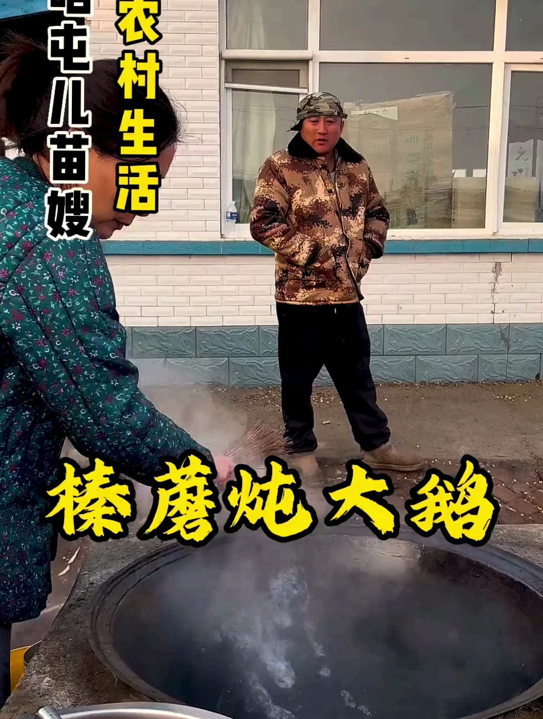 东北铁锅榛蘑菇炖大鹅