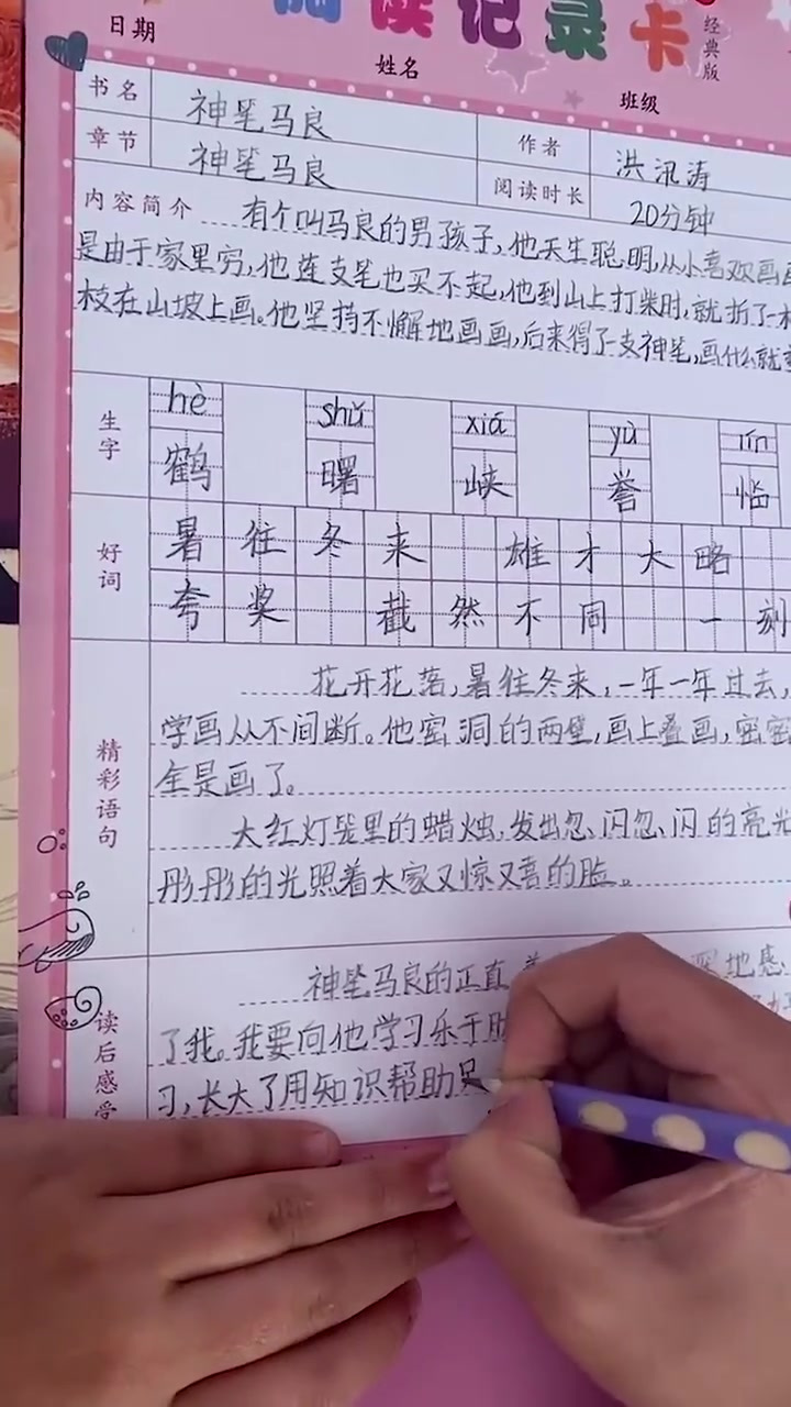积累好词好句,锻炼写中心思想和读后感