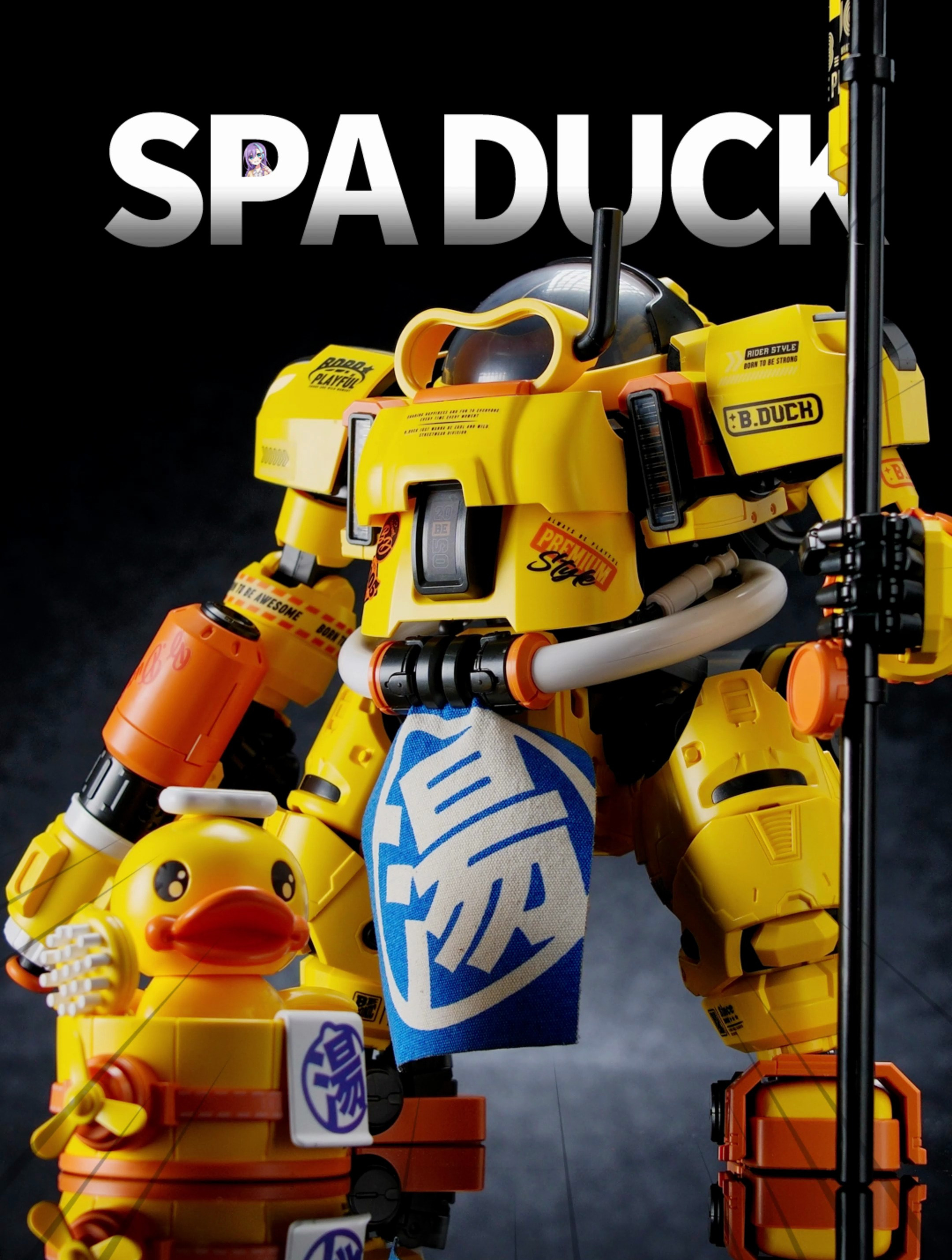 圣斯基&安村蛋斯巴达克机甲模型Spa Duck