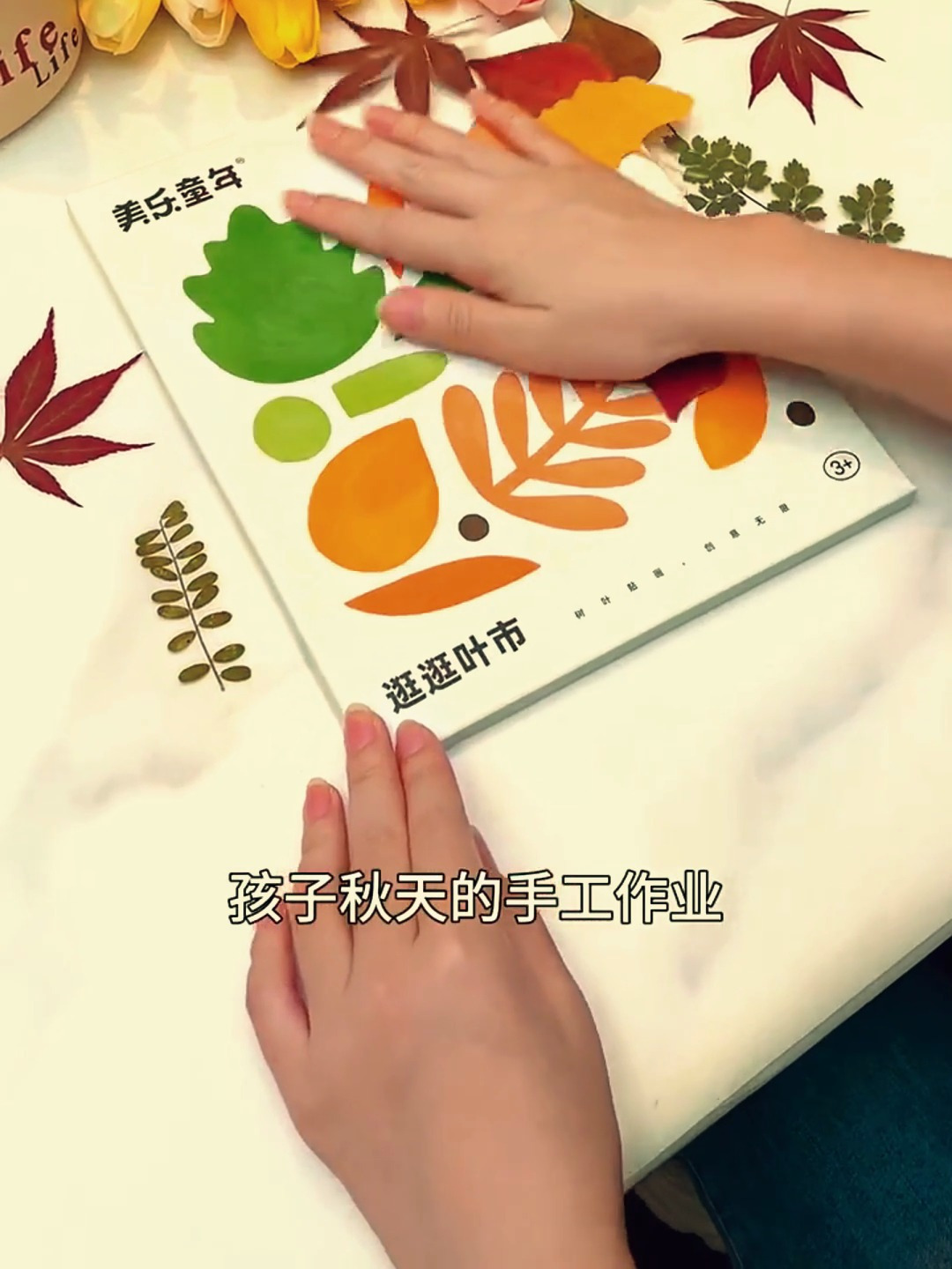 孩子秋天的手工作业,就用树叶来完成吧!树叶贴画