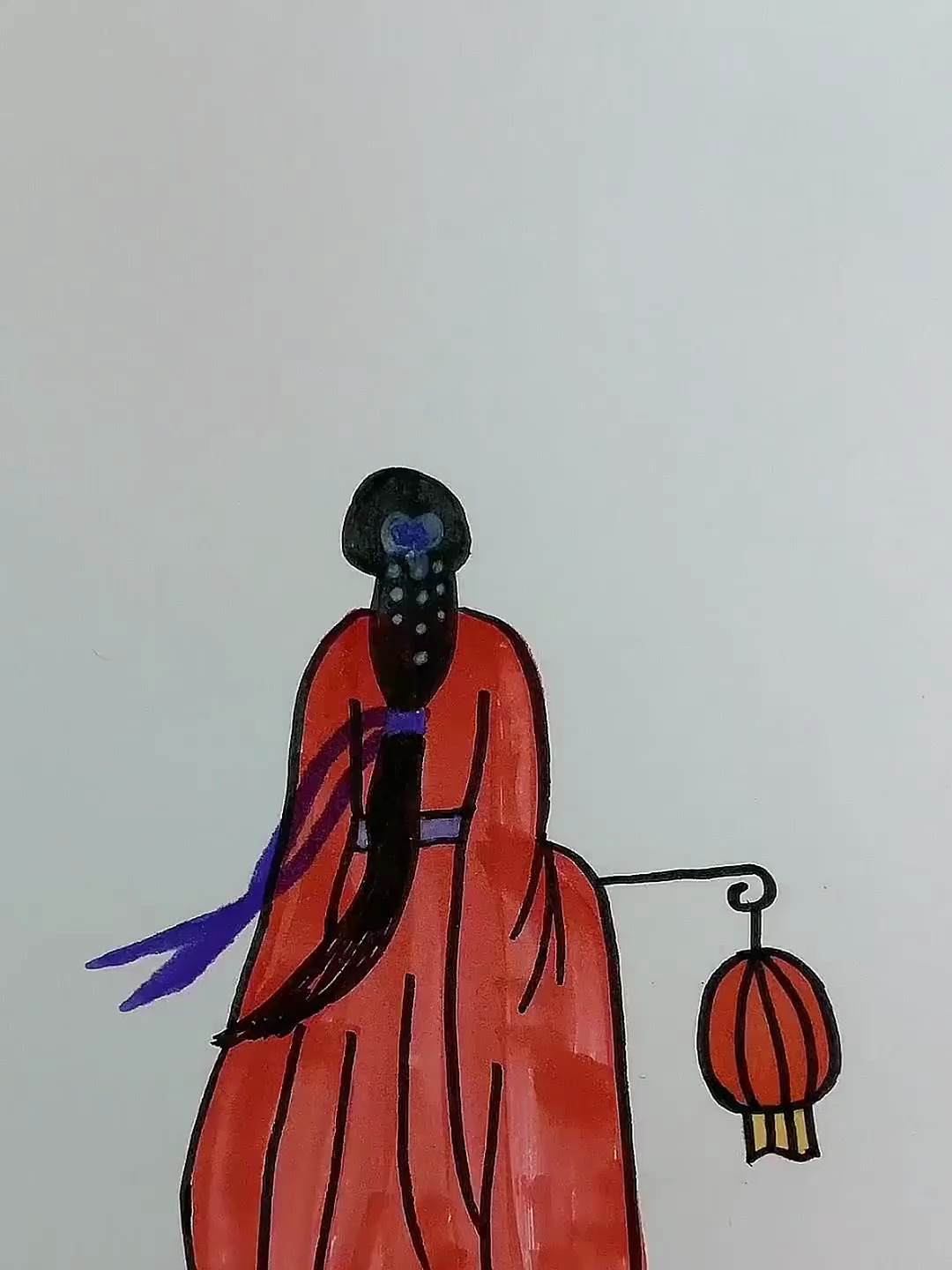 简单又好看的古风美女背影简笔画教程来啦!