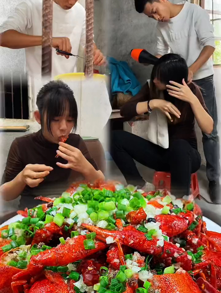 没想到阿涛昨天晚上梦见吃小龙虾了
