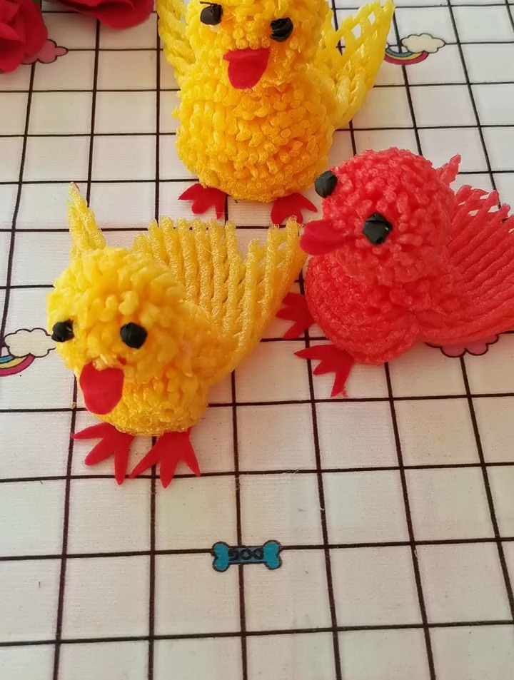 水果网不要扔,带宝贝做个小鸭子吧幼儿园幼儿园手工 水果网手工