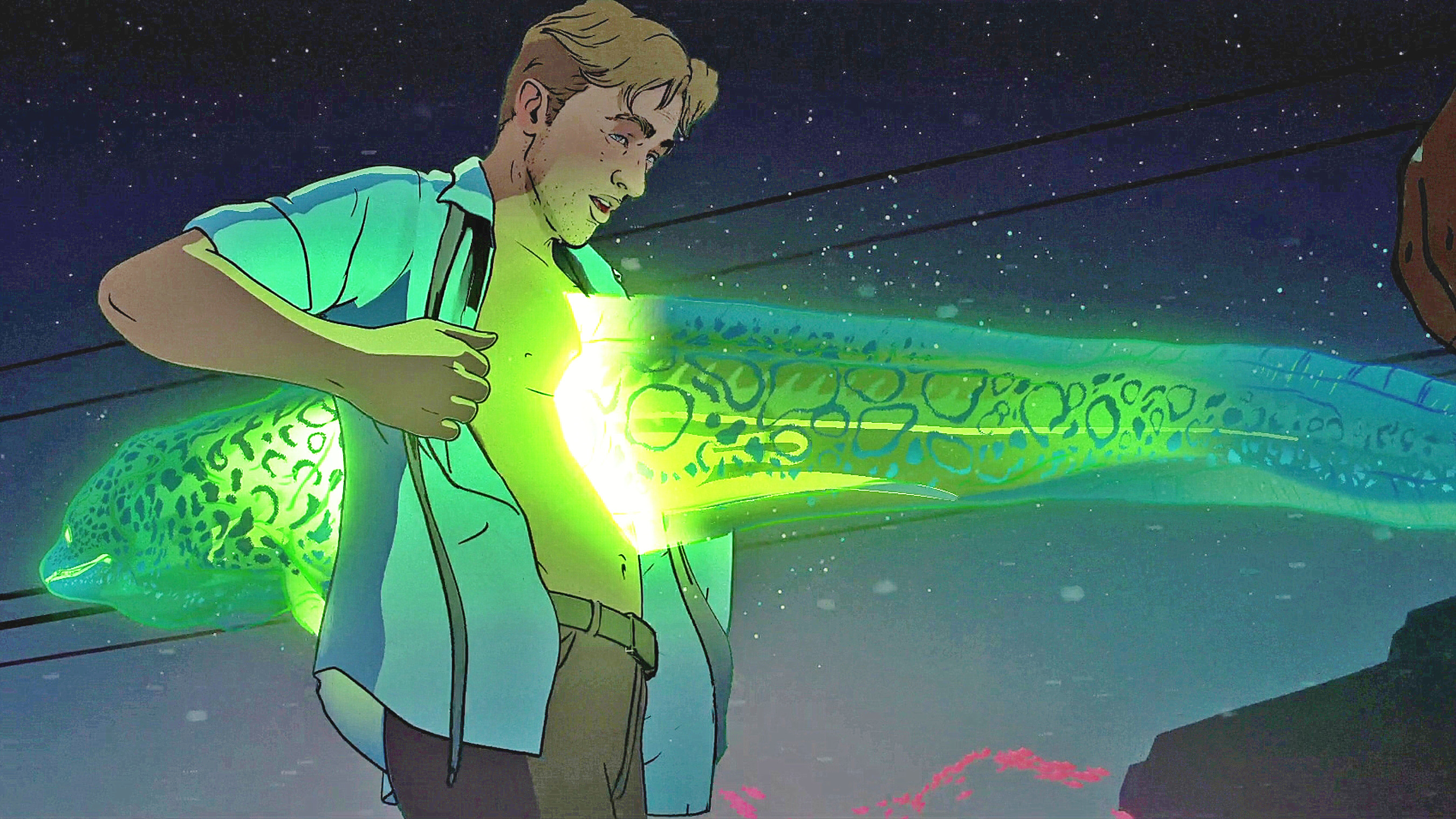 沙漠到了晚上,就会变成神奇的海洋,鱼儿能穿过人的身体!