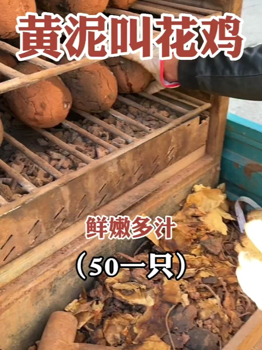 温州街头的叫花鸡,敲开外面的黄泥土!哇塞香迷糊咯
