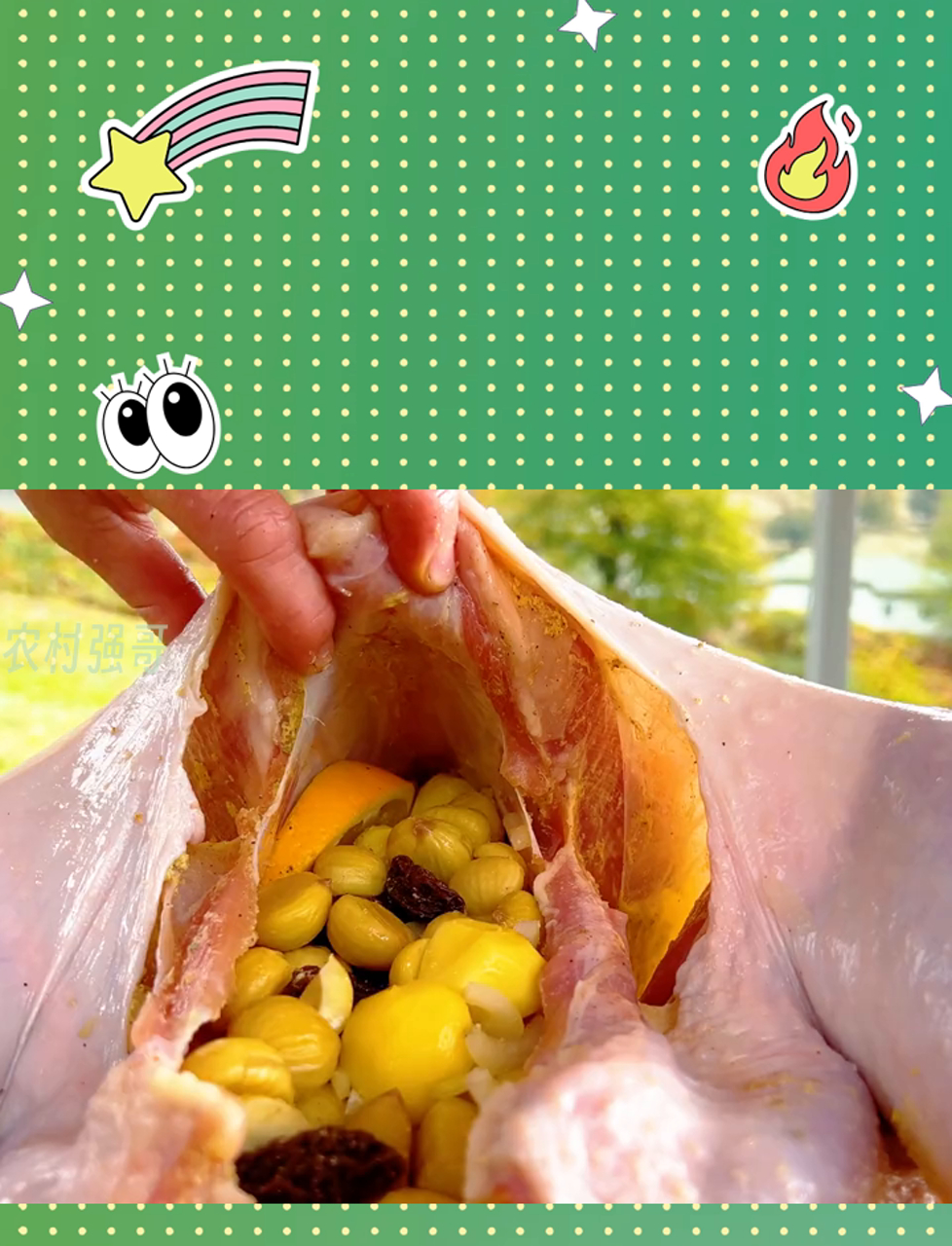 乡村风味:火烤栗子搭配火鸡,阿塞拜疆地道美食栗子火烤鸡