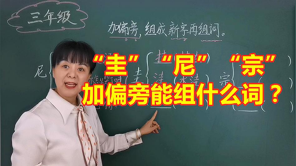 [图]“圭”“尼”“宗”加偏旁成新字再组词，没有丰富的词语积累，难