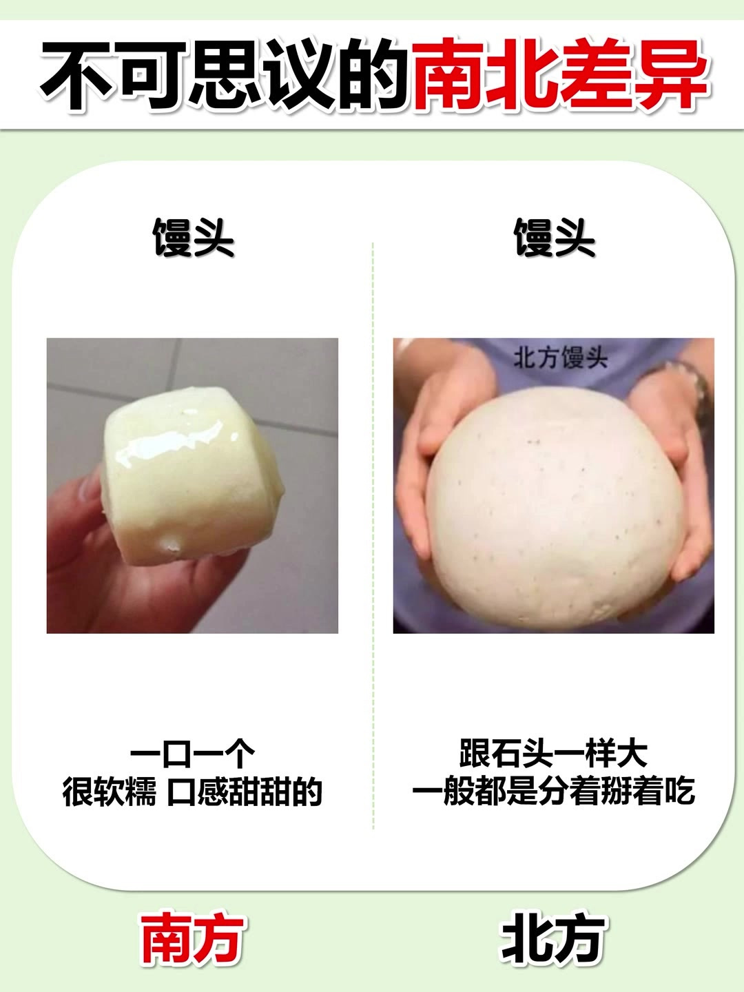 南方与北方馒头竟然差别那么大