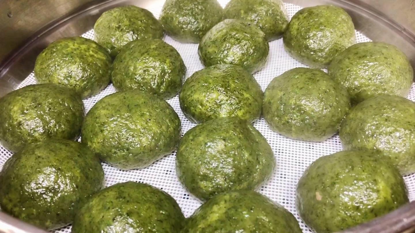 做艾叶糍粑全过程，两种粉比例很重要，简单易做口感软糯不粘牙~