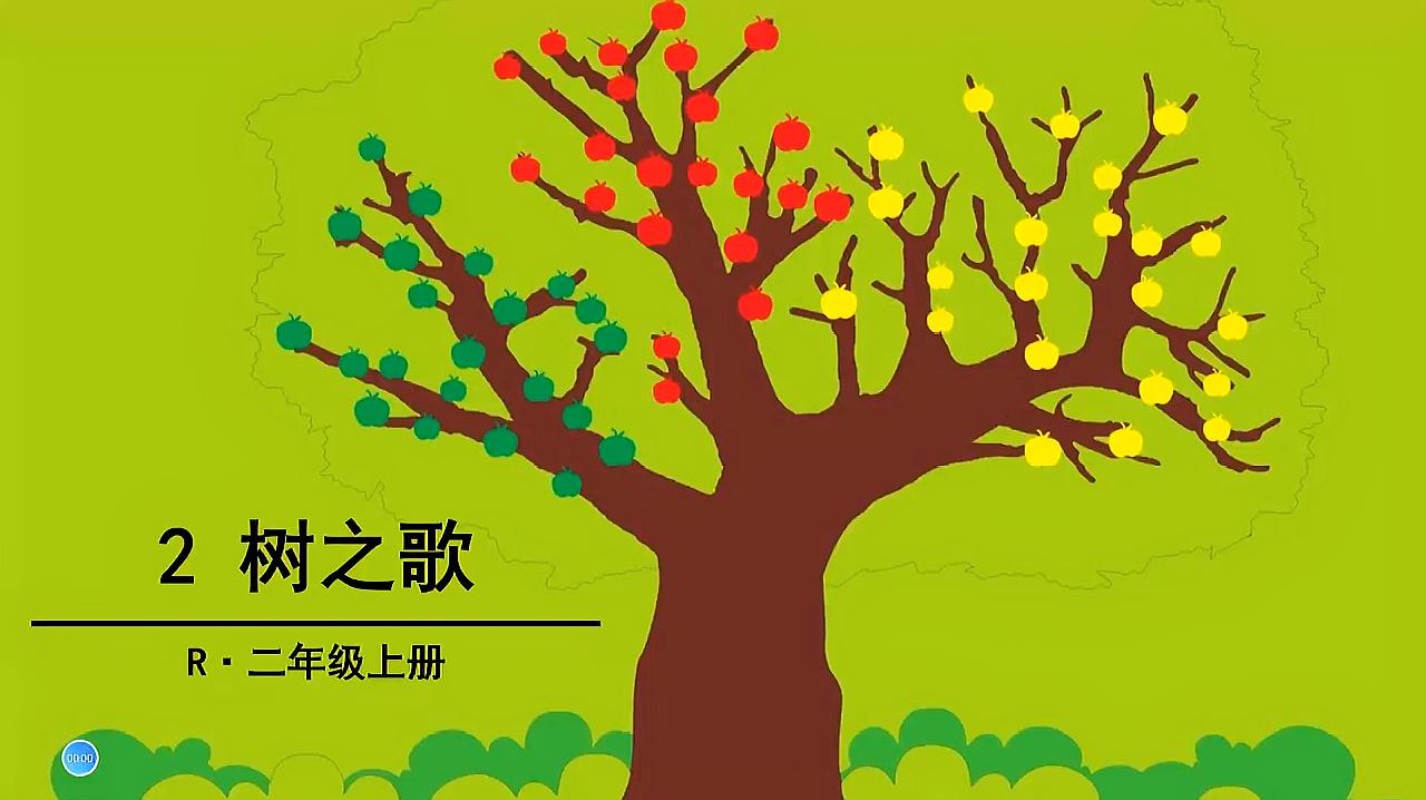 [图]二年级语文上册 识字2《树之歌》，提前学好语文，为学语文打基础