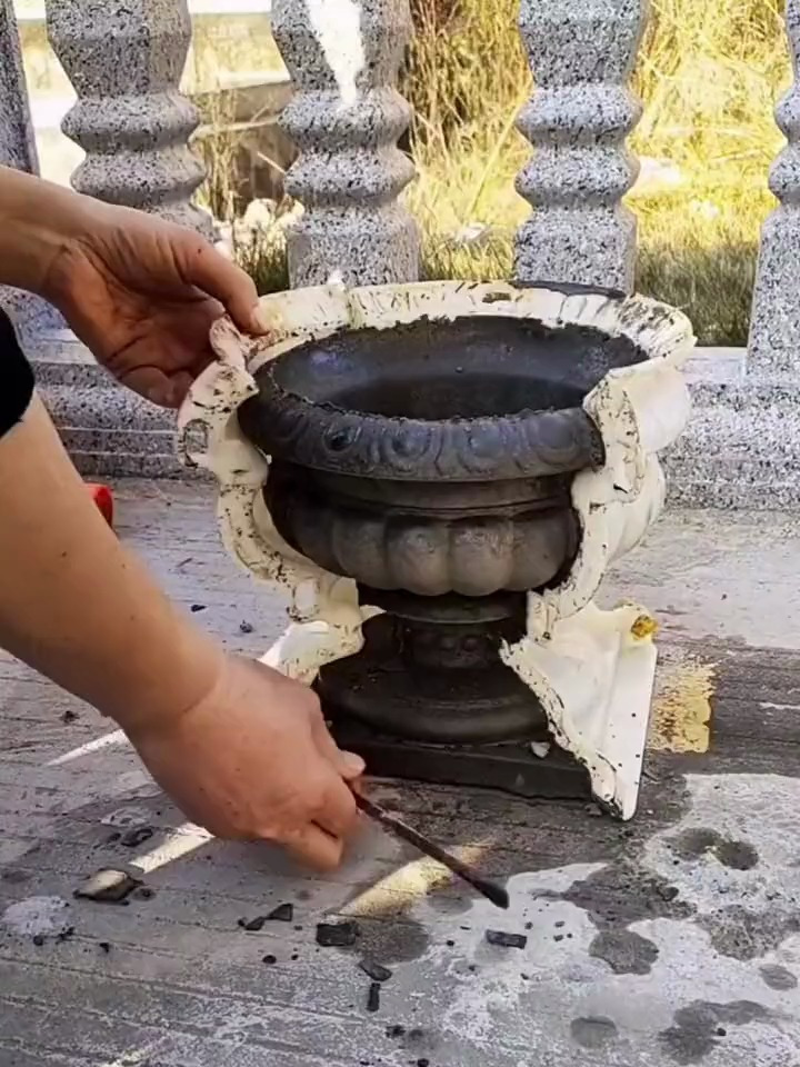 水泥花盆模具,自己在家就能轻松做花盆了