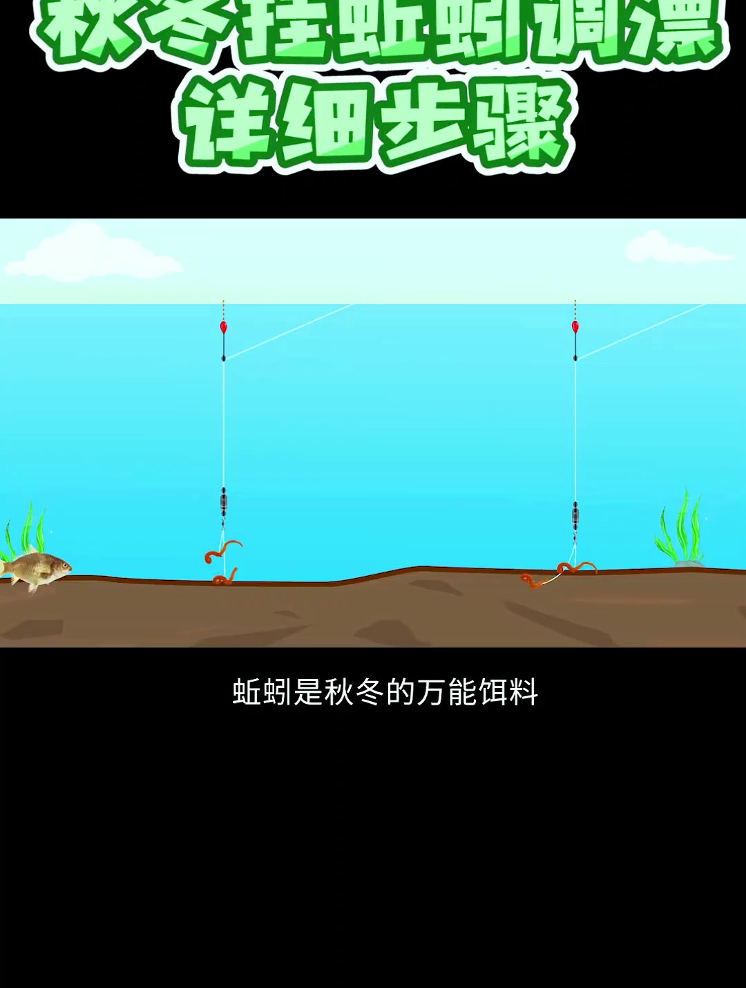 用蚯蚓钓鱼如何调漂?教你正确方法,简单实用上鱼快,越钓越过瘾