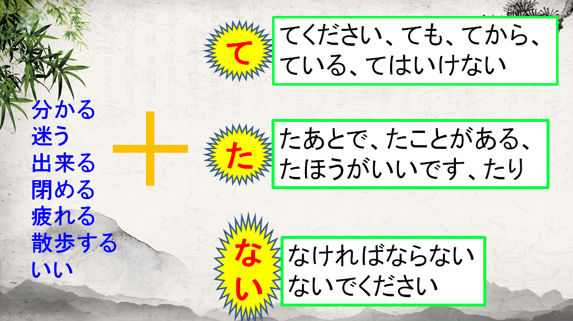 [图]日语学习:て、た、ない连接方法强化练习