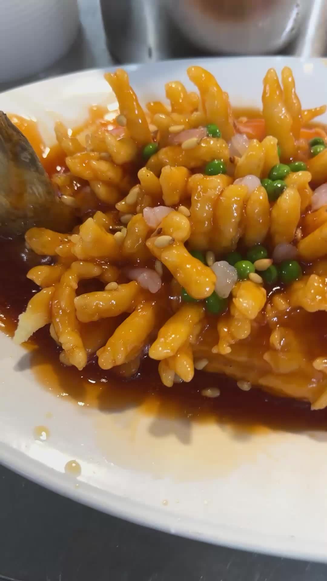 香甜可口,宴席上孩子爱吃的鱼——松鼠金桂鱼