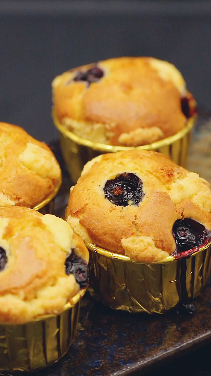 蓝莓玛芬,假期在家做做看吧~