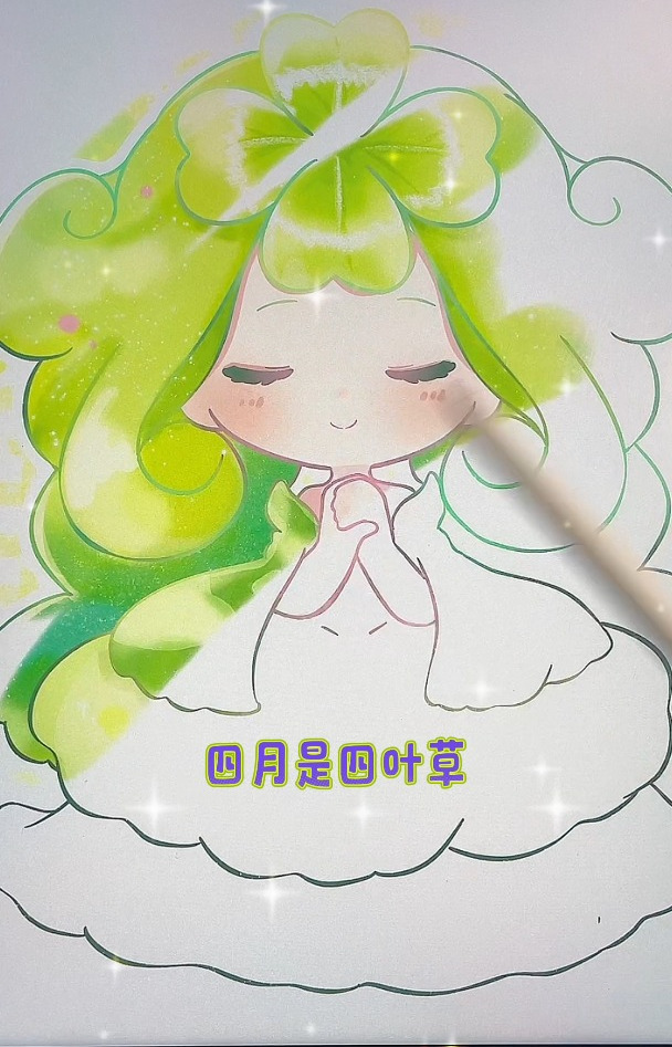 十二星座花朵公主简笔画,可爱公主卡通画,星座小花仙动漫简笔画