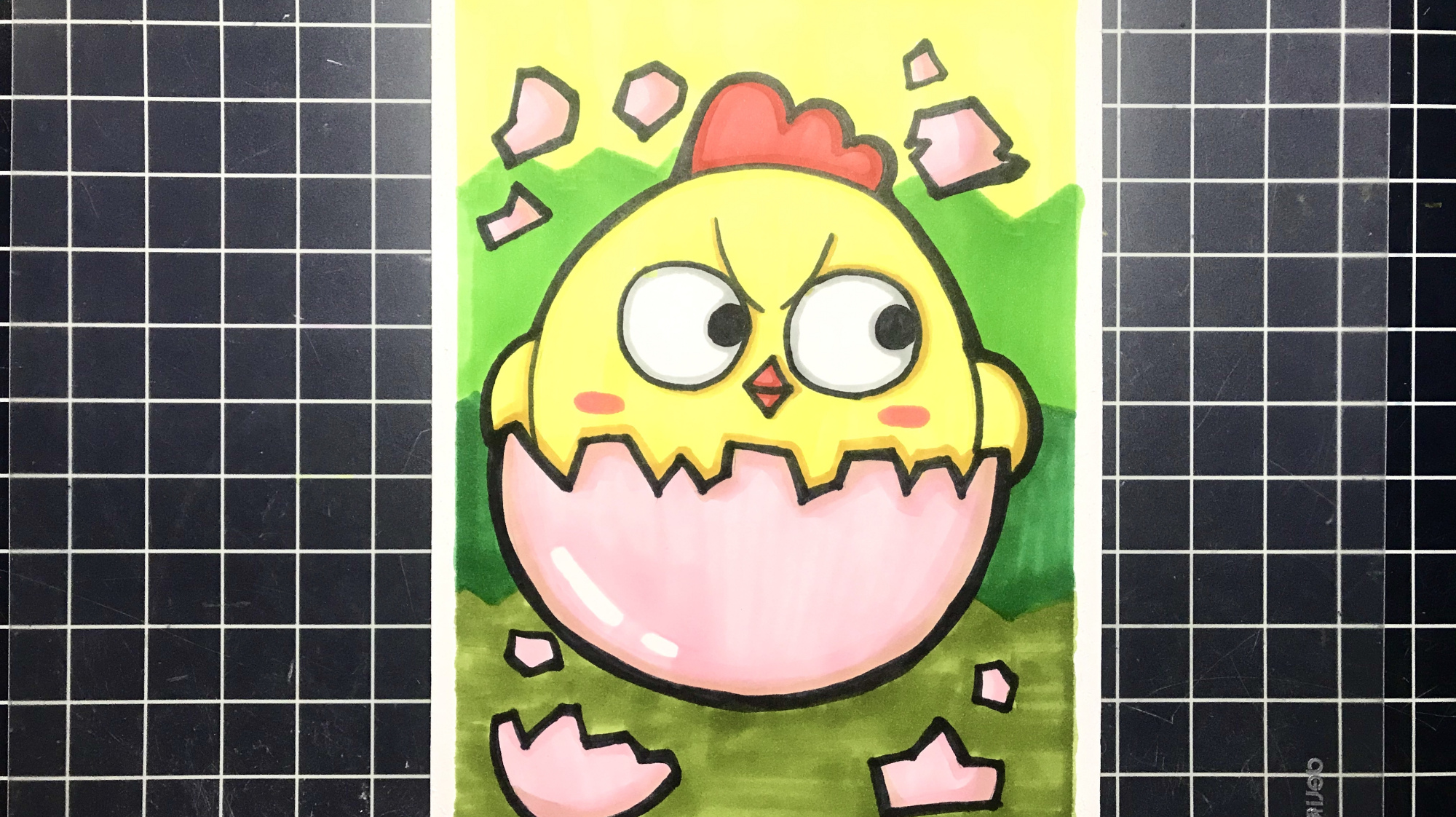 #简笔画#儿童简笔画:可爱的小鸡破壳而出了。