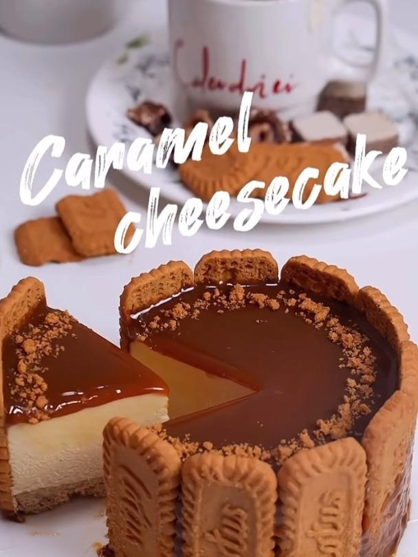 焦糖奶酪蛋糕,免烤箱,好适合秋天的甜品!