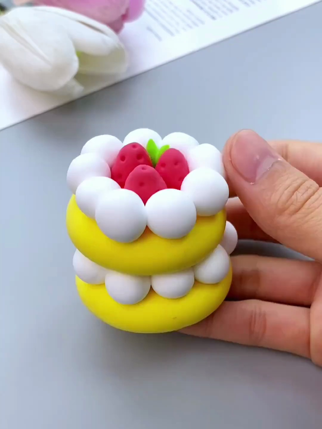 教你做漂亮的粘土小蛋糕,幼儿园diy,粘土手工教程,亲子互动