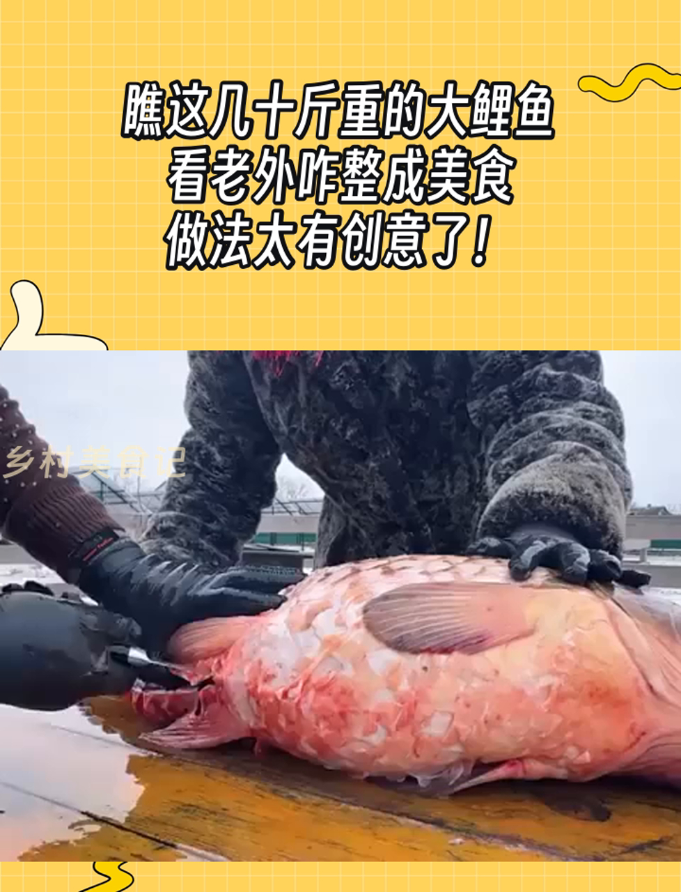 瞧这几十斤重的大鲤鱼,看老外咋整成美食,做法太有创意了!
