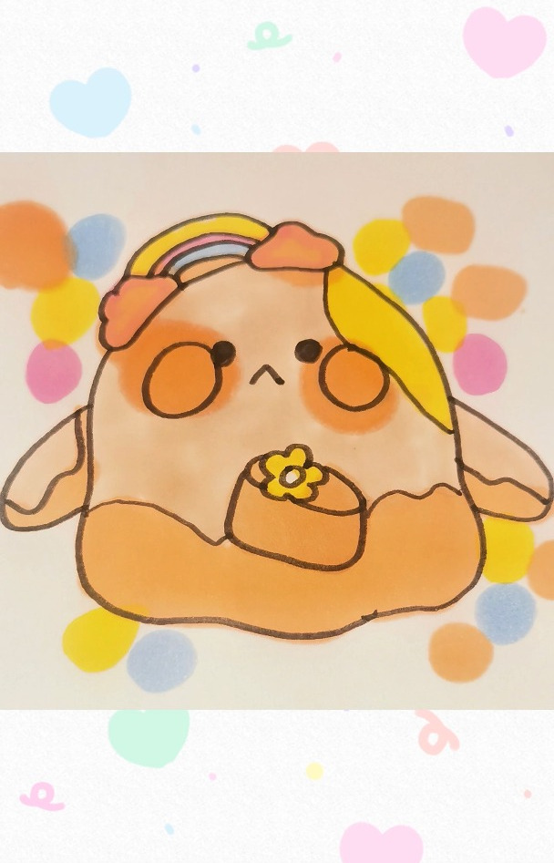 妈妈画的彩虹水波蛋VS我画的彩虹水波蛋