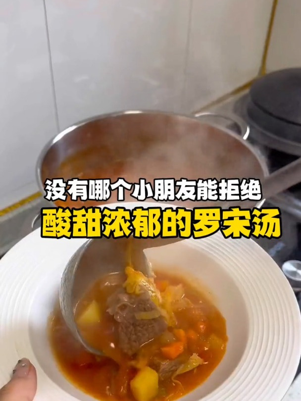 婆婆做的牛腩罗宋汤酸甜浓郁!适合各个年龄层得小朋友们!