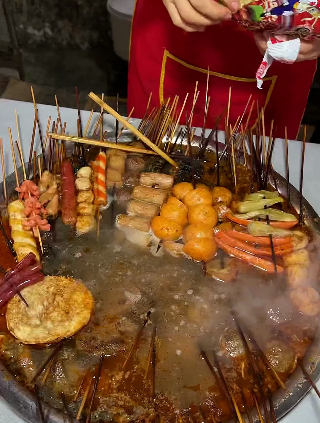 200元荆州夜市美食 偶遇老爷爷推车方糕~小吃街美食 路边摊美味