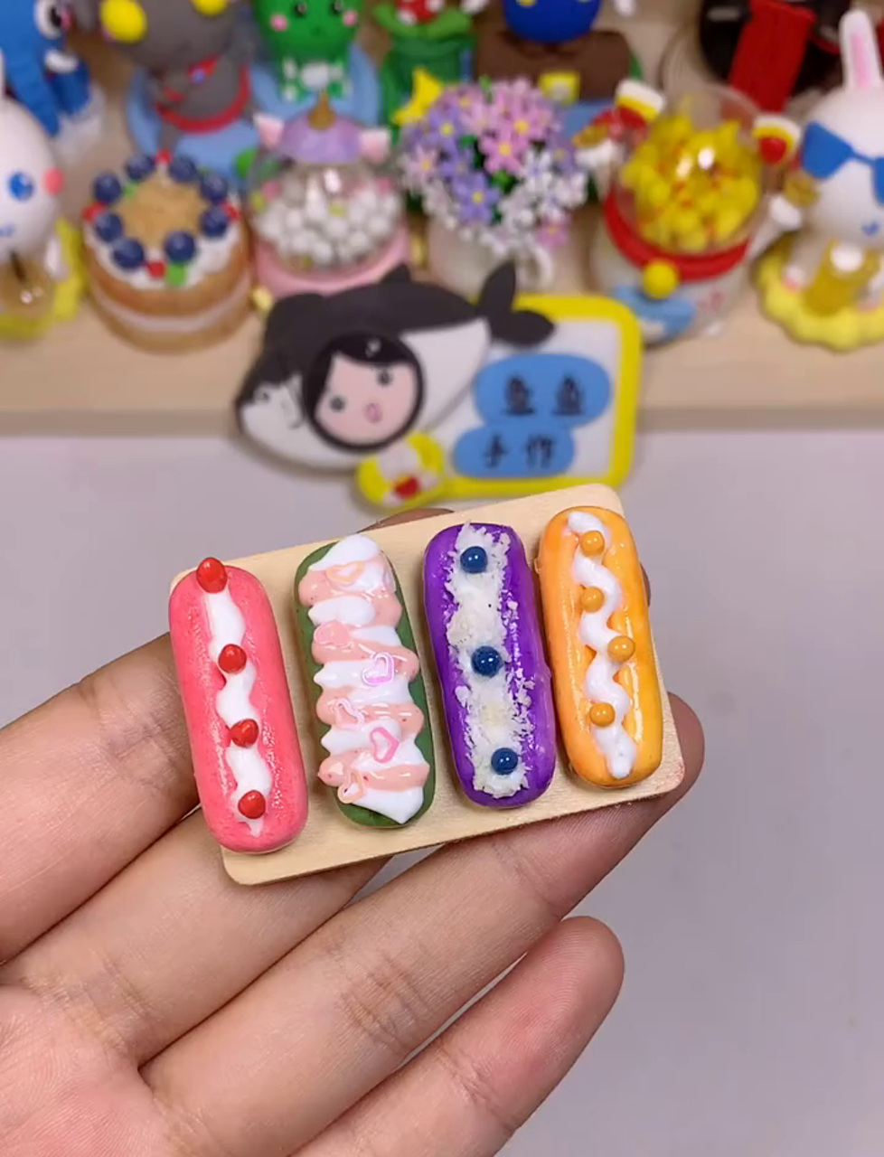 手残党也能轻松搞定的粘土水果夹心面包,一看就会!