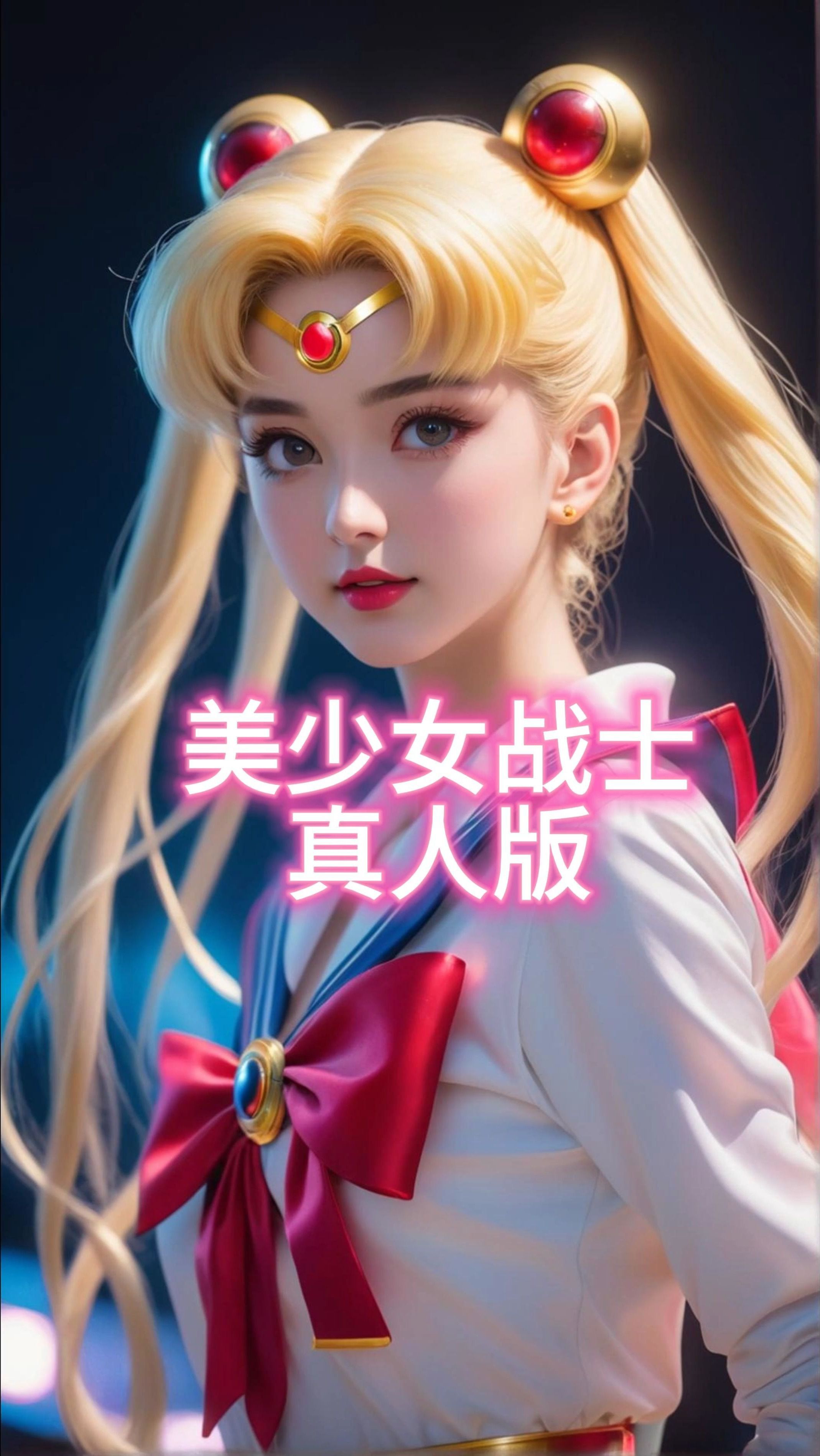 美少女战士水冰月真人化壁纸 原创ai绘画