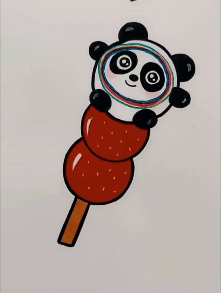 卡通糖葫芦,简笔画教学