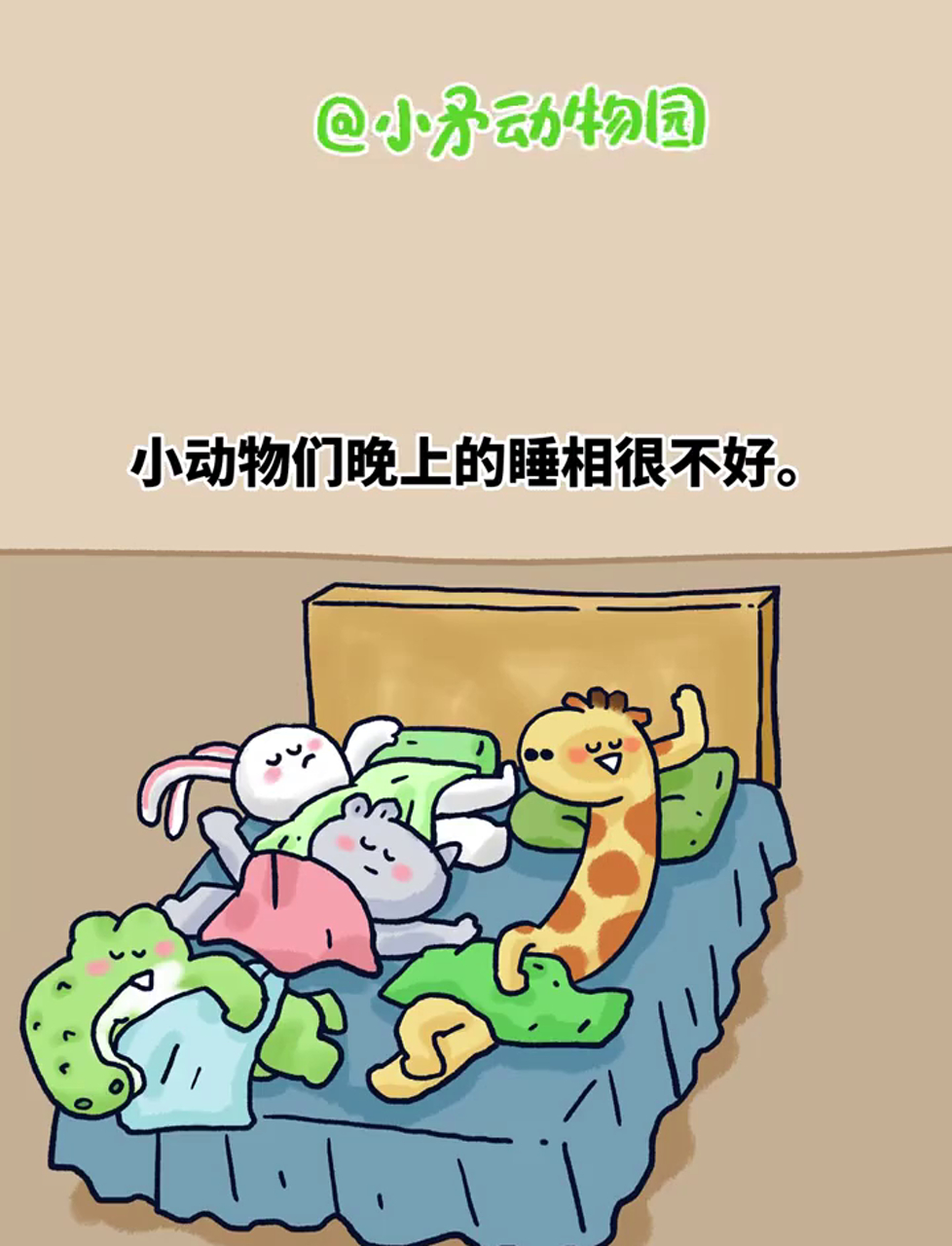 小鳄鱼睡相差，有多差呢