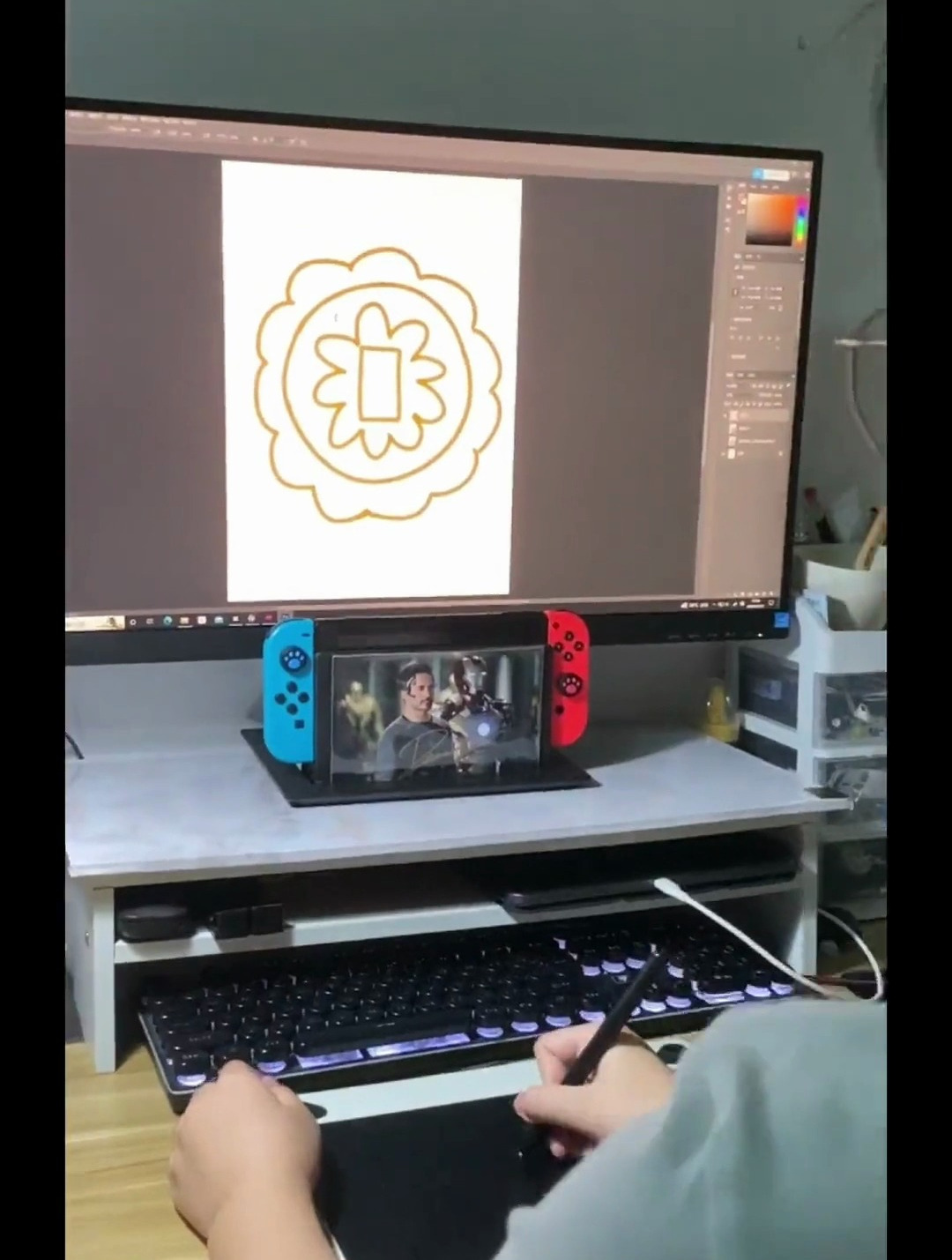 海报设计 用AI做一个月饼吧