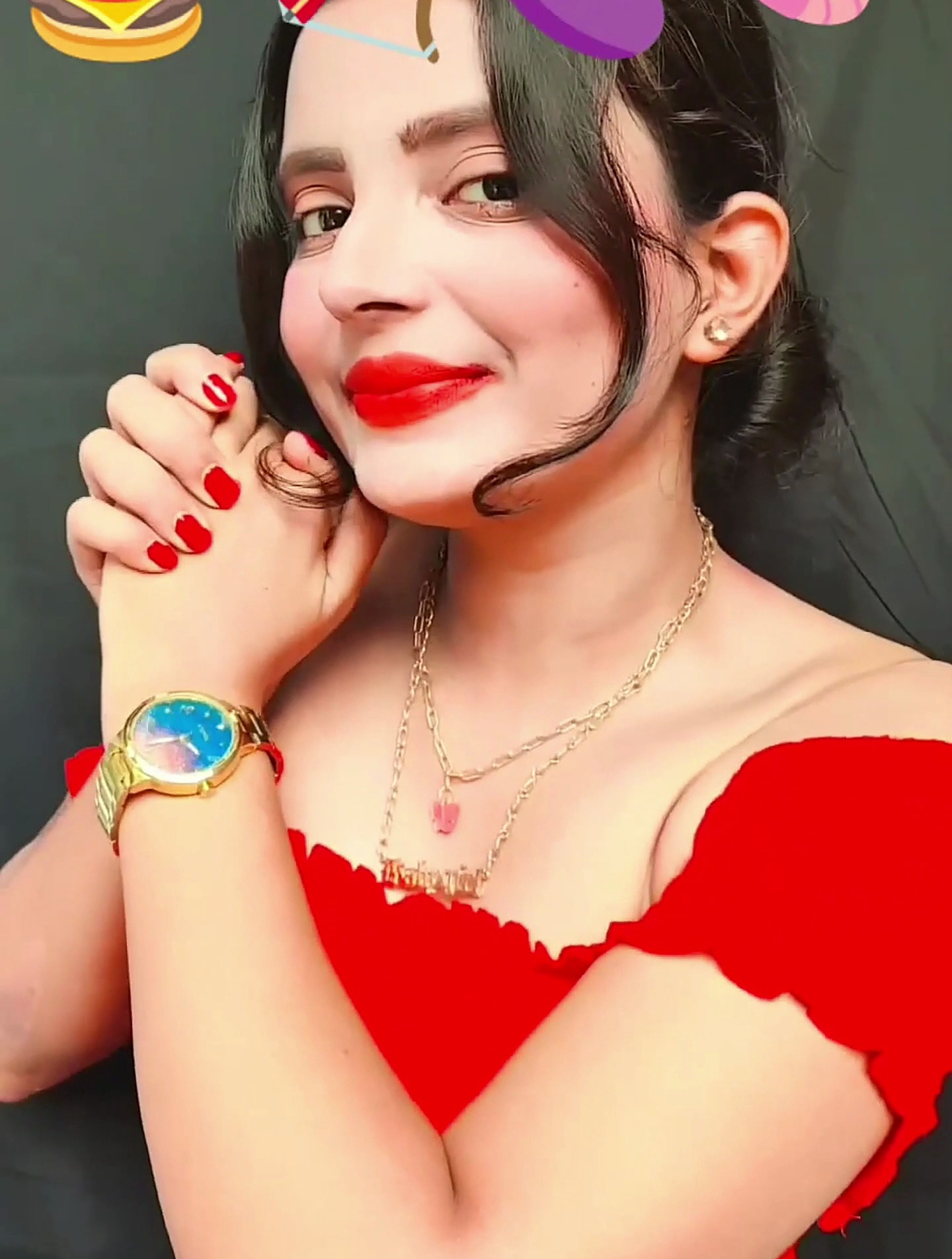 表情包美食ASMR:吃个小号的汉堡包