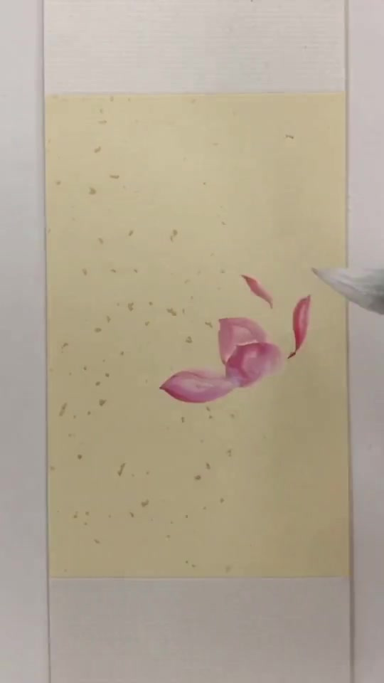书签荷花小鱼 每日一画 想画就画 国画教程 零基础国画