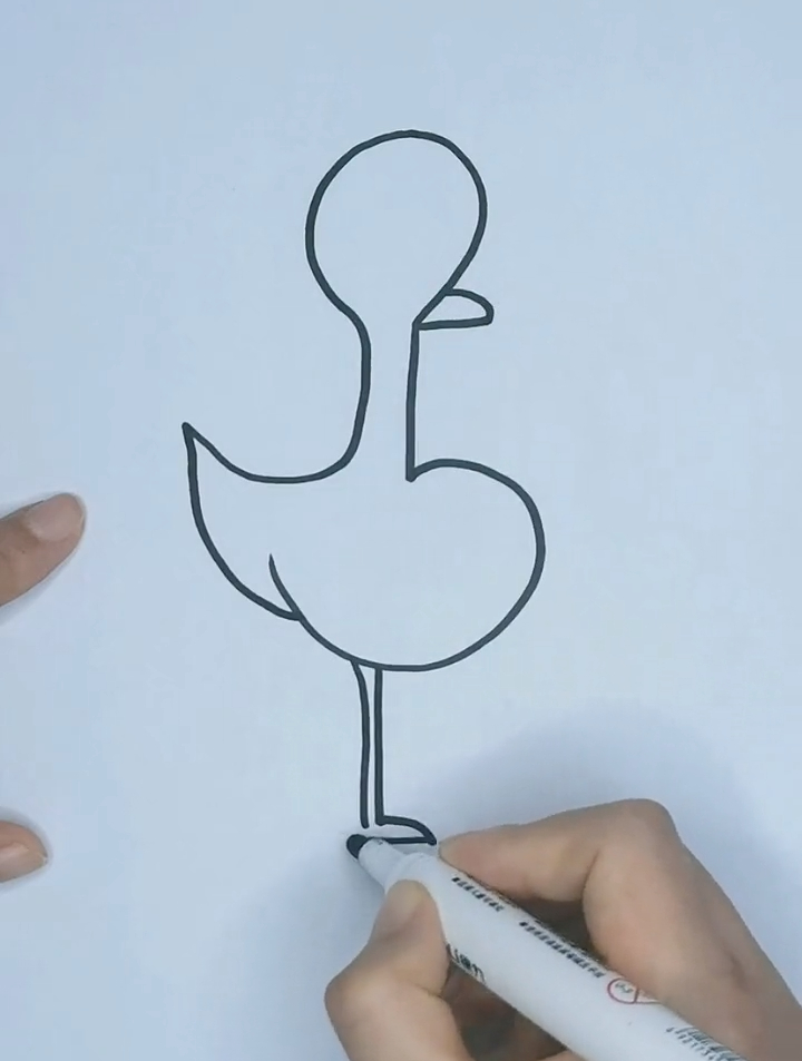 用数字5画丑小鸭教程