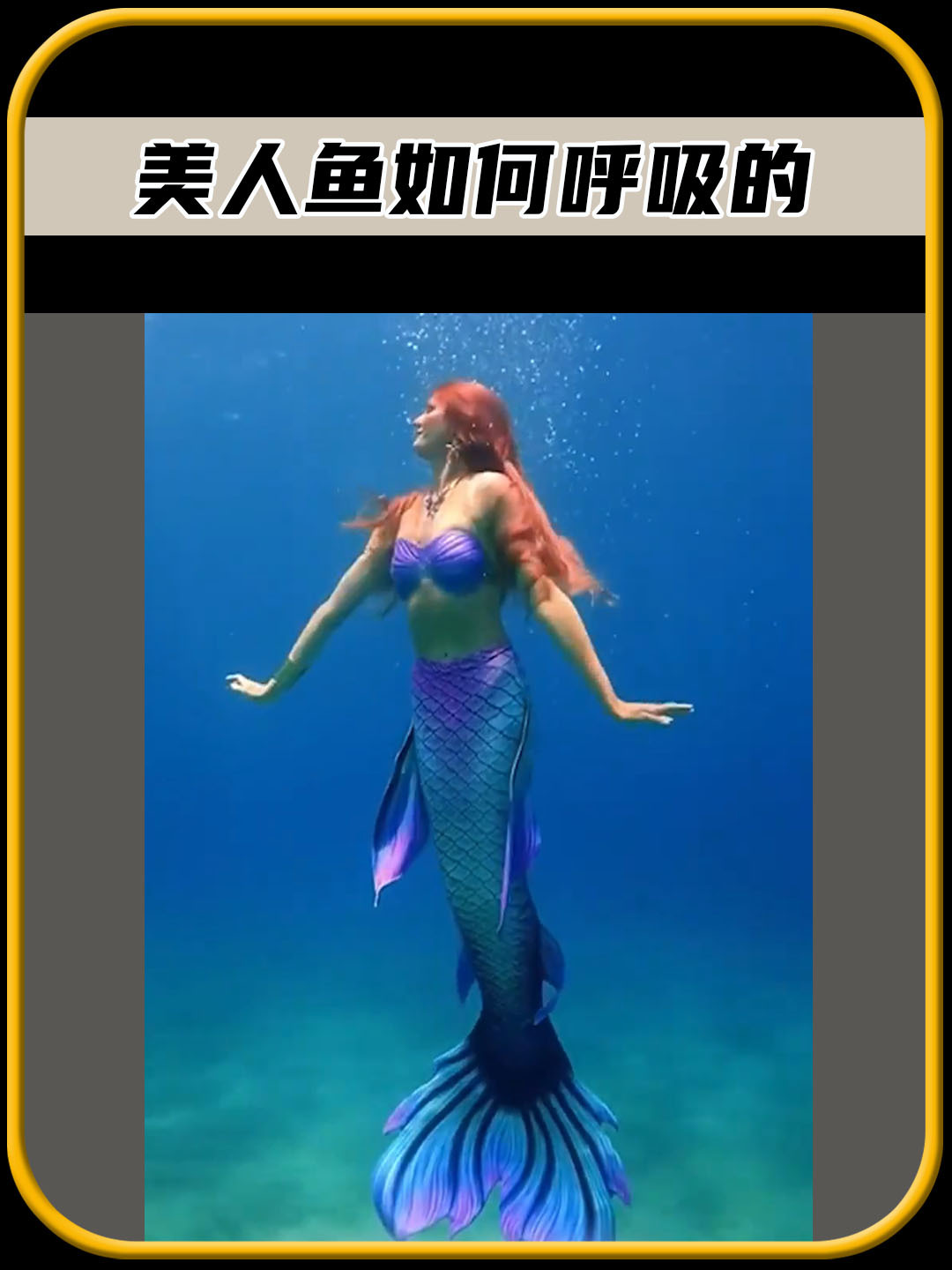 你知道美人鱼,在水下都是如何呼吸的吗,太震惊了