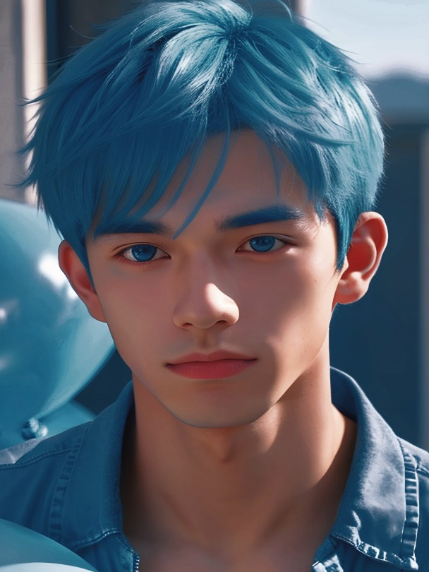 蓝色忧郁男孩,蓝色系 帅哥 手机壁纸 你的男友已上线 宝藏男孩